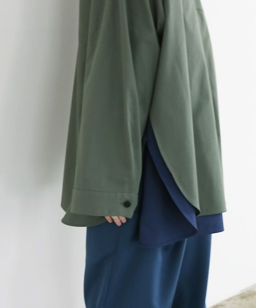 VUy.ヴウワイ.two slit shirt vuy-a12-s01[GREEN]