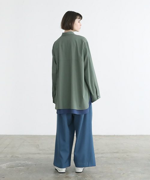 VUy.ヴウワイ.two slit shirt vuy-a12-s01[GREEN]