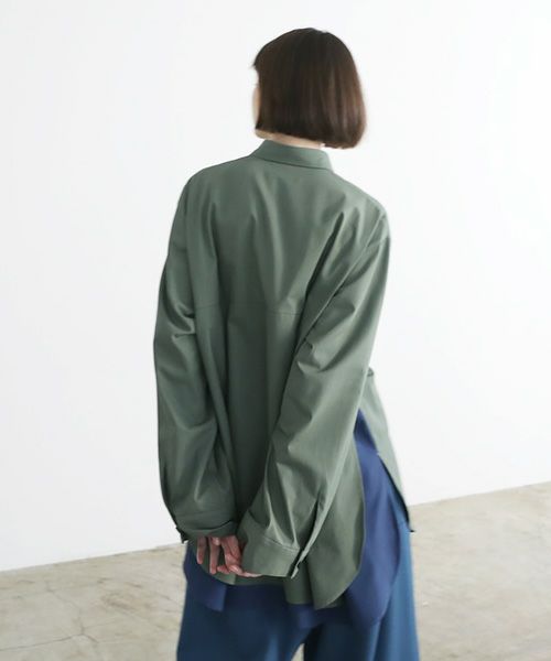 VUy.ヴウワイ.two slit shirt vuy-a12-s01[GREEN]