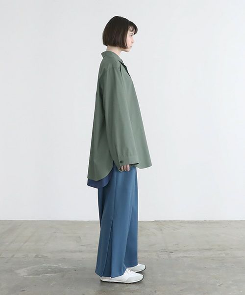 VUy.ヴウワイ.two slit shirt vuy-a12-s01[GREEN]