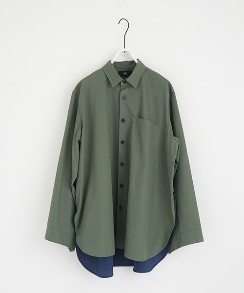 VUy.ヴウワイ.two slit shirt vuy-a12-s01[GREEN]