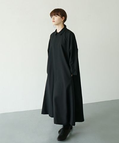 Mochi.モチ.a-line coat dress [ma21-op-01/black]