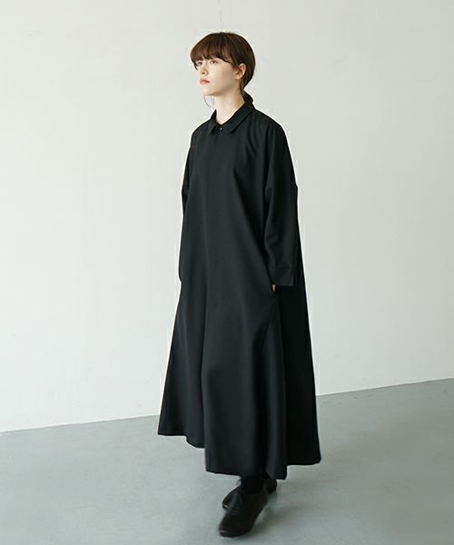 Mochi.モチ.a-line coat dress [ma21-op-01/black]