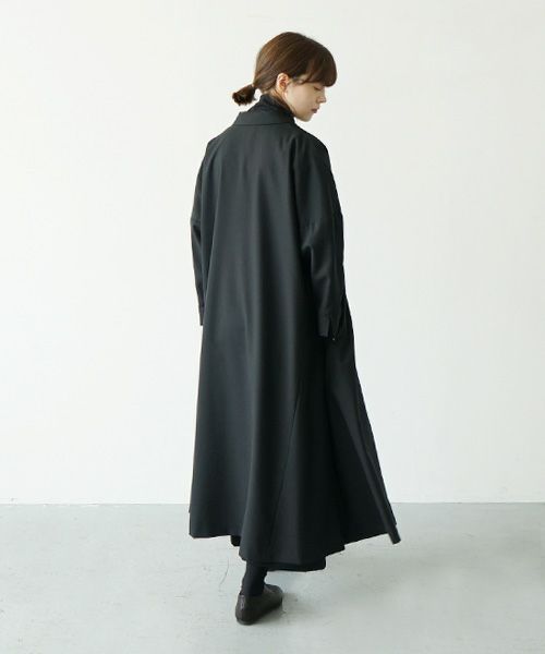 Mochi.モチ.a-line coat dress [ma21-op-01/black]