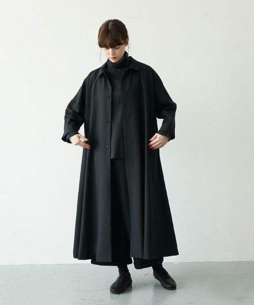 Mochi.モチ.a-line coat dress [ma21-op-01/black]