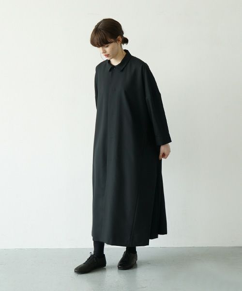 Mochi.モチ.a-line coat dress [ma21-op-01/black]