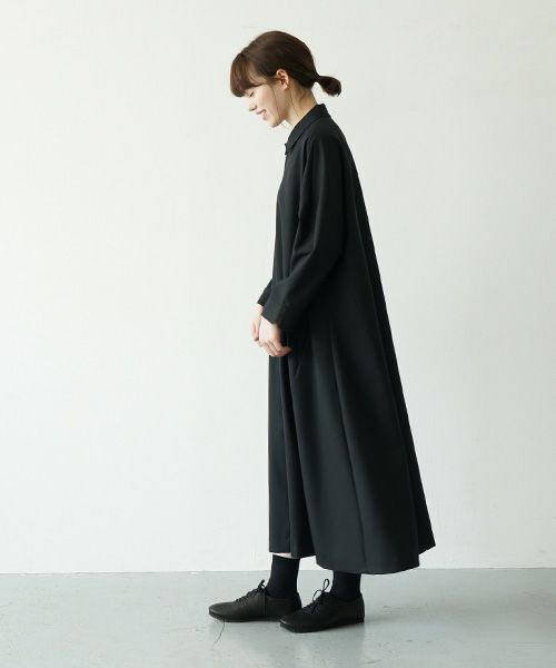 Mochi.モチ.a-line coat dress [ma21-op-01/black]