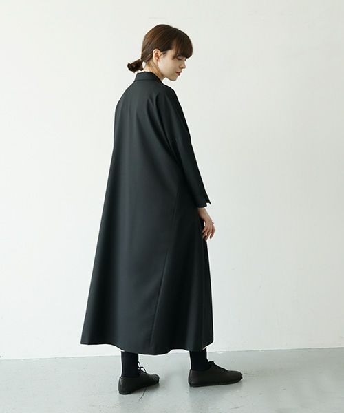 Mochi.モチ.a-line coat dress [ma21-op-01/black]