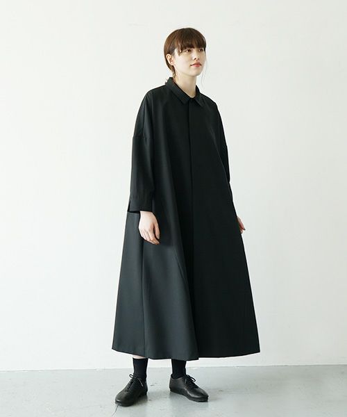 Mochi.モチ.a-line coat dress [ma21-op-01/black]