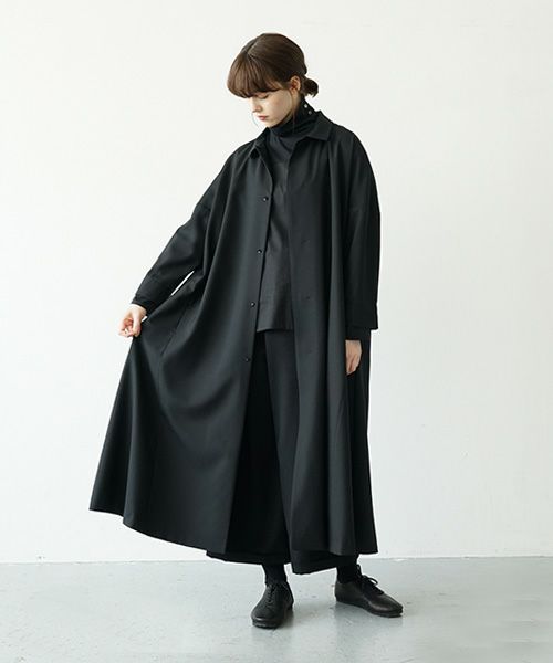 Mochi.モチ.a-line coat dress [ma21-op-01/black]