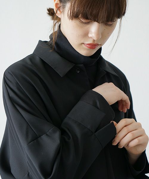 Mochi.モチ.a-line coat dress [ma21-op-01/black]