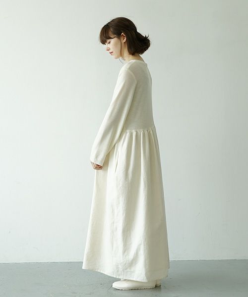 Mochi.モチ.panel dress [ma21-op-03/off white]