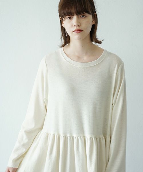 Mochi.モチ.panel dress [ma21-op-03/off white]