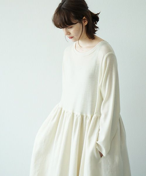 Mochi.モチ.panel dress [ma21-op-03/off white]