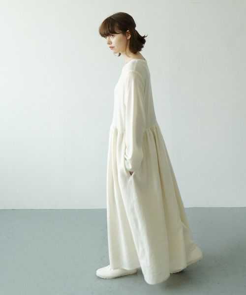 Mochi.モチ.panel dress [ma21-op-03/off white]