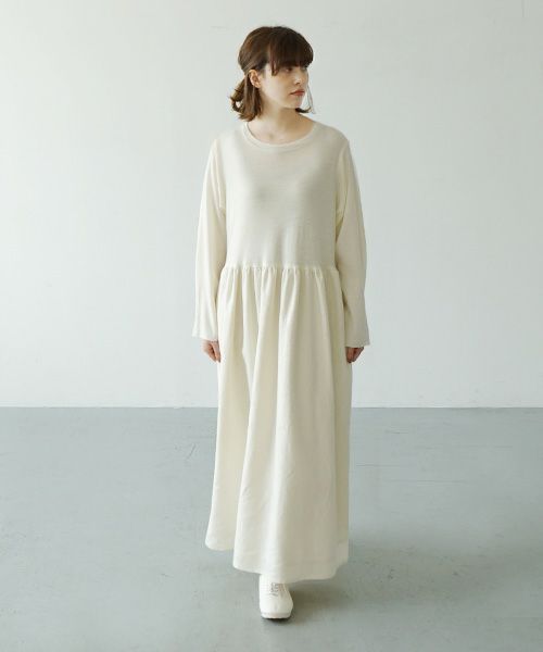 Mochi.モチ.panel dress [ma21-op-03/off white]