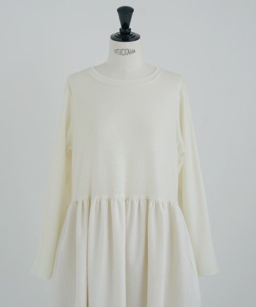 Mochi.モチ.panel dress [ma21-op-03/off white]
