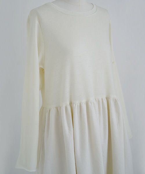 Mochi.モチ.panel dress [ma21-op-03/off white]
