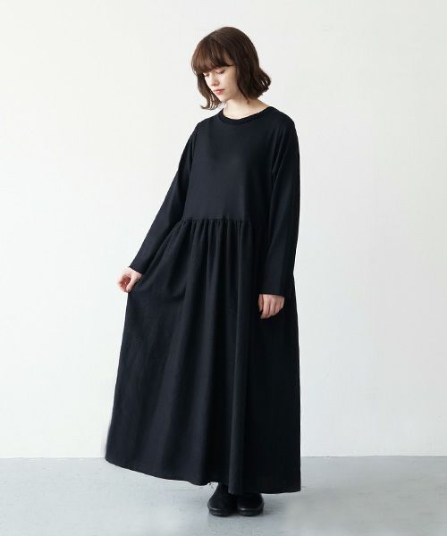 Mochi.モチ.panel dress [ma21-op-03/black]