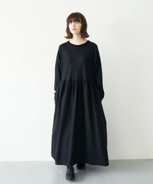 Mochi.モチ.panel dress [ma21-op-03/black]