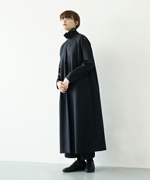 Mochi.モチ.vest dress [ma21-op-04/black]
