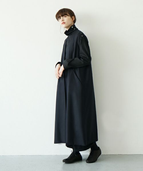 Mochi.モチ.vest dress [ma21-op-04/black]