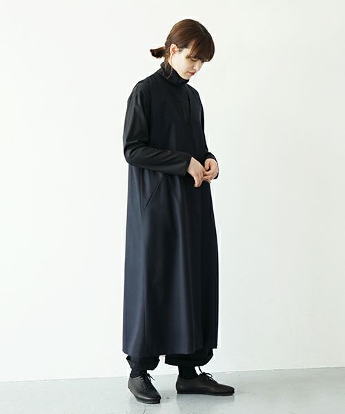 Mochi.モチ.vest dress [ma21-op-04/black]