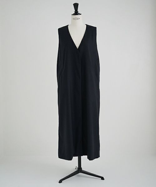 Mochi.モチ.vest dress [ma21-op-04/black]