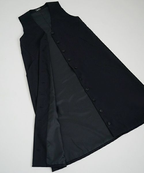 Mochi.モチ.vest dress [ma21-op-04/black]