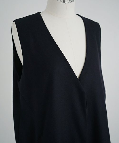 Mochi.モチ.vest dress [ma21-op-04/black]