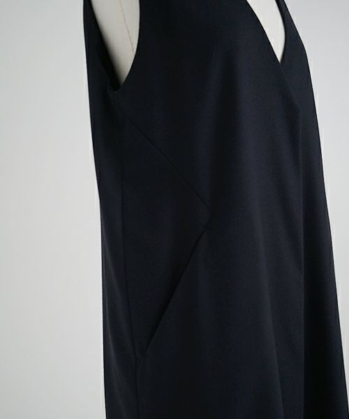 Mochi.モチ.vest dress [ma21-op-04/black]