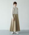 Mochi.モチ.panel suspender skirt [ma21-sk-01/khaki beige]