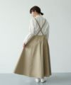 Mochi.モチ.panel suspender skirt [ma21-sk-01/khaki beige]