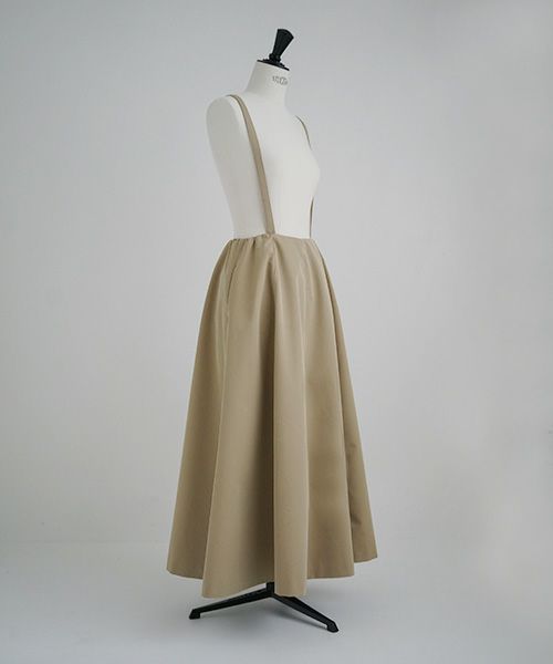 Mochi.モチ.panel suspender skirt [ma21-sk-01/khaki beige]