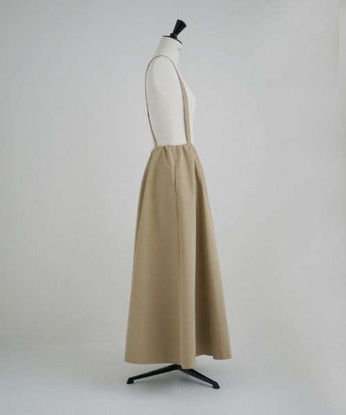Mochi.モチ.panel suspender skirt [ma21-sk-01/khaki beige]