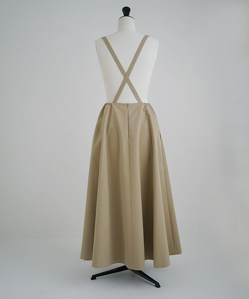 Mochi.モチ.panel suspender skirt [ma21-sk-01/khaki beige]