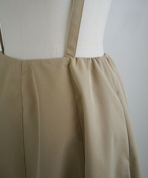 Mochi.モチ.panel suspender skirt [ma21-sk-01/khaki beige]