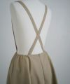 Mochi.モチ.panel suspender skirt [ma21-sk-01/khaki beige]