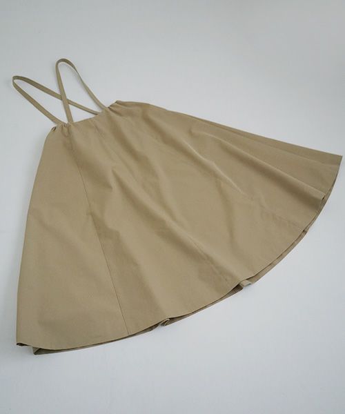 Mochi.モチ.panel suspender skirt [ma21-sk-01/khaki beige]