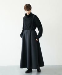 Mochi.モチ.panel suspender skirt [ma21-sk-01/black]