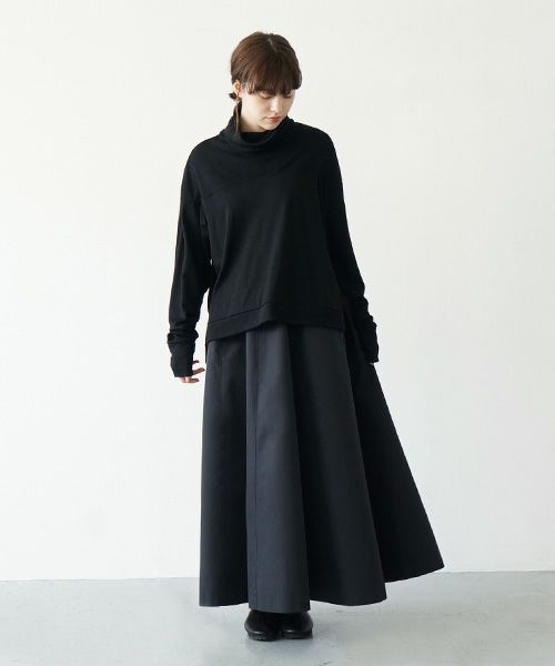 Mochi.モチ.panel suspender skirt [ma21-sk-01/black]
