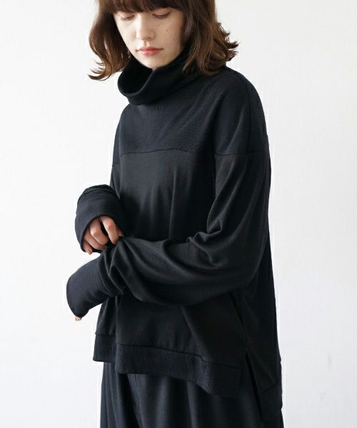 Mochi.モチ.turtleneck knit [ma21-kn-01/black]