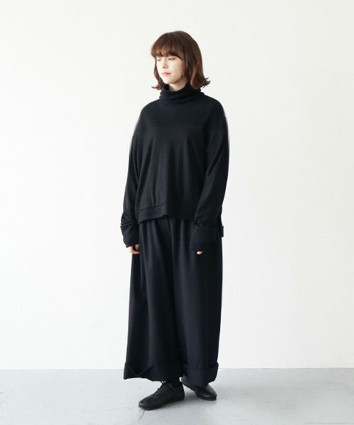 Mochi.モチ.turtleneck knit [ma21-kn-01/black]