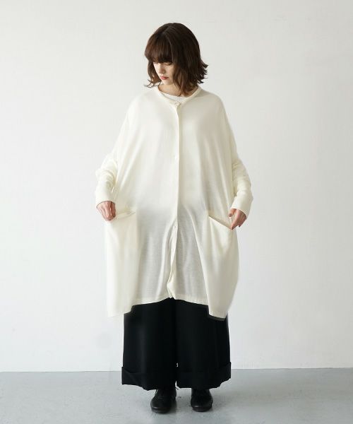 Mochi.モチ.dolman long knit cardigan [ma21-ca-01/off white]