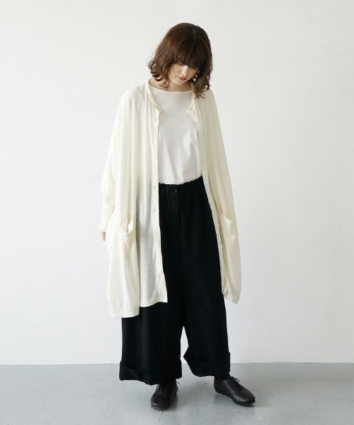Mochi.モチ.dolman long knit cardigan [ma21-ca-01/off white]