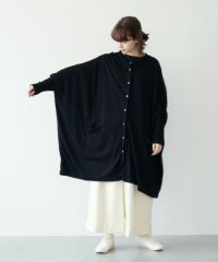 Mochi.モチ.dolman long knit cardigan [ma21-ca-01/black]