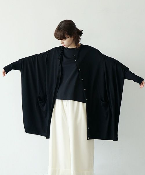 Mochi.モチ.dolman long knit cardigan [ma21-ca-01/black]