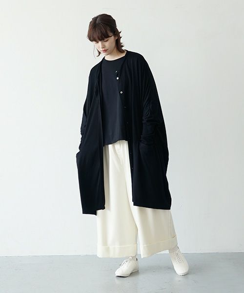 Mochi.モチ.dolman long knit cardigan [ma21-ca-01/black]
