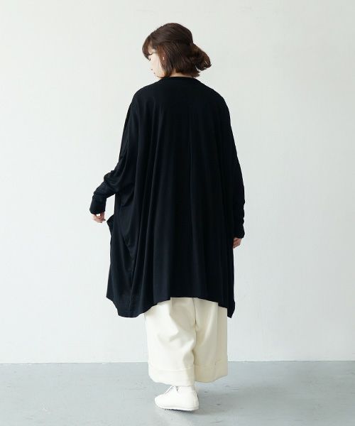 Mochi.モチ.dolman long knit cardigan [ma21-ca-01/black]