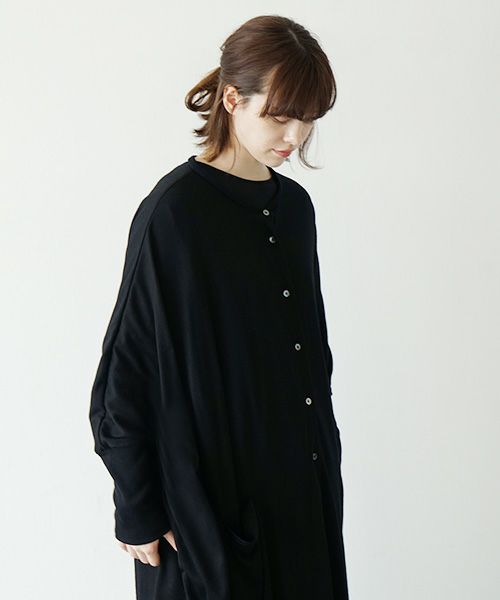 Mochi.モチ.dolman long knit cardigan [ma21-ca-01/black]